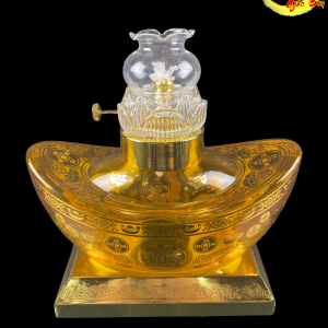 Đèn Dầu Đính Bảo Thủy Tinh