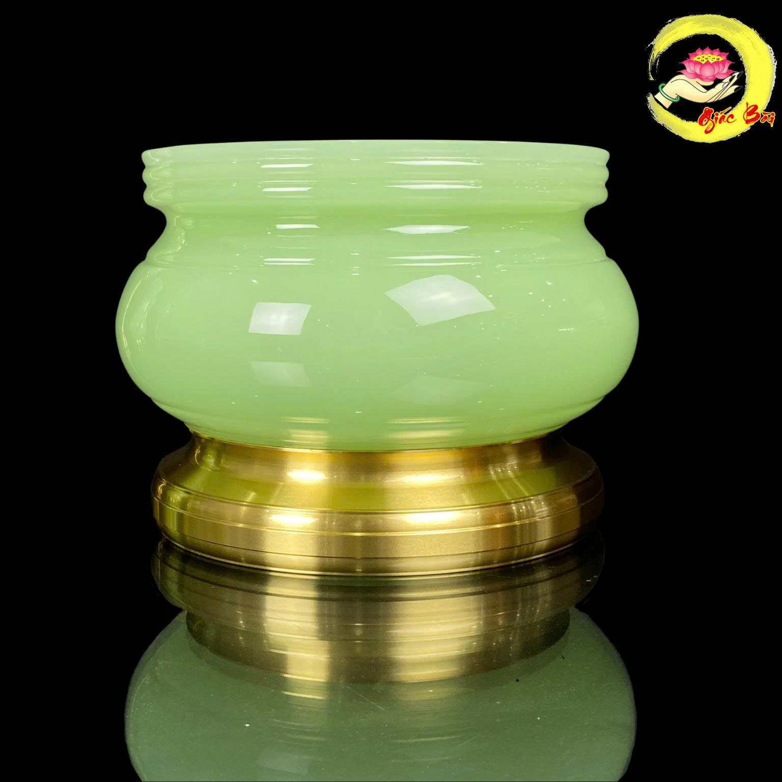 Bát Hương Bằng Đá Ngọc Xanh Khắc Hình Chiêu Tài - Ảnh 7