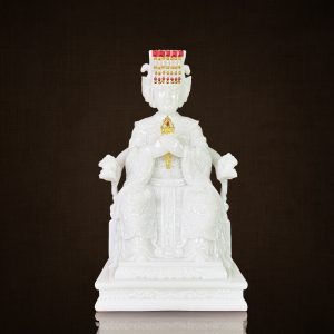 Alternative view of Thiên Hậu Ngồi Bằng Bộ Đá Trắng Bóng