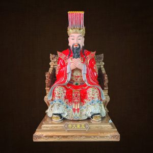 Alternative view of Tượng Ngọc Hoàng Bằng Composite Sơn Đỏ Cao Cấp